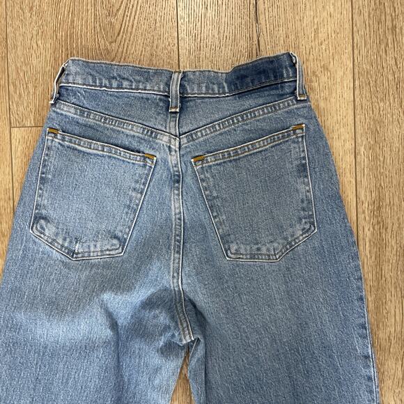 Abercrombie Women Sz 28 90s Straight Ultra High Rise Jean Blue Curve Love Baggy - Picture 11 of 12